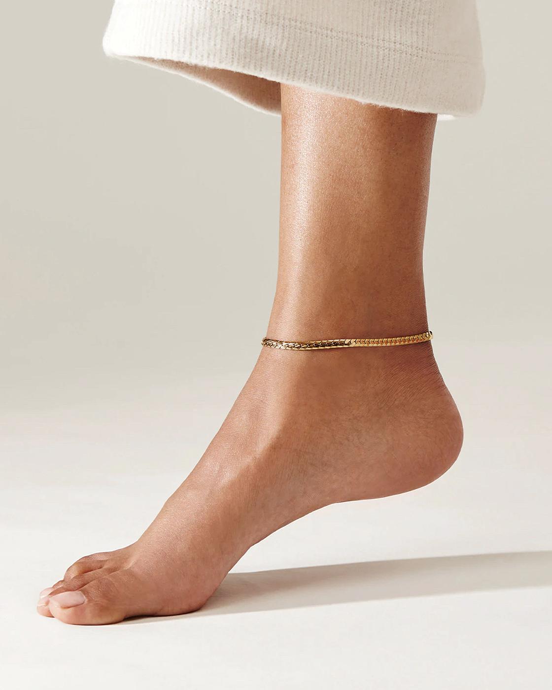 Priya Gold-Plated Snake Chain Anklet