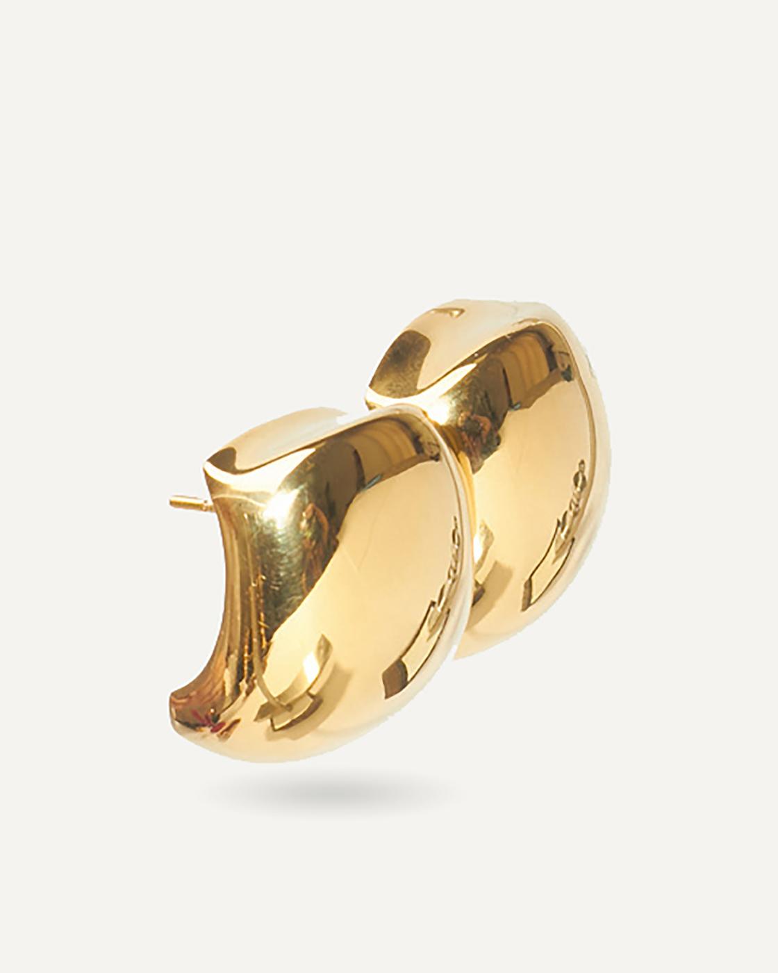 Pebble Studs Vergoldete Ohrringe aus Sterlingsilber
