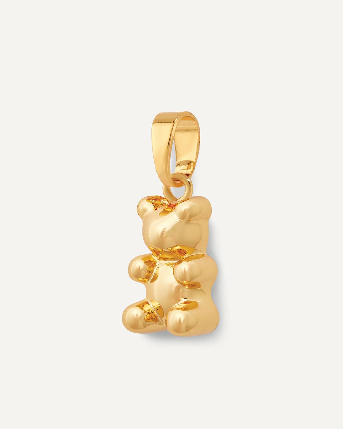 Golden Nostalgia Bear - Gold-Plated Pendant with Classic Connector