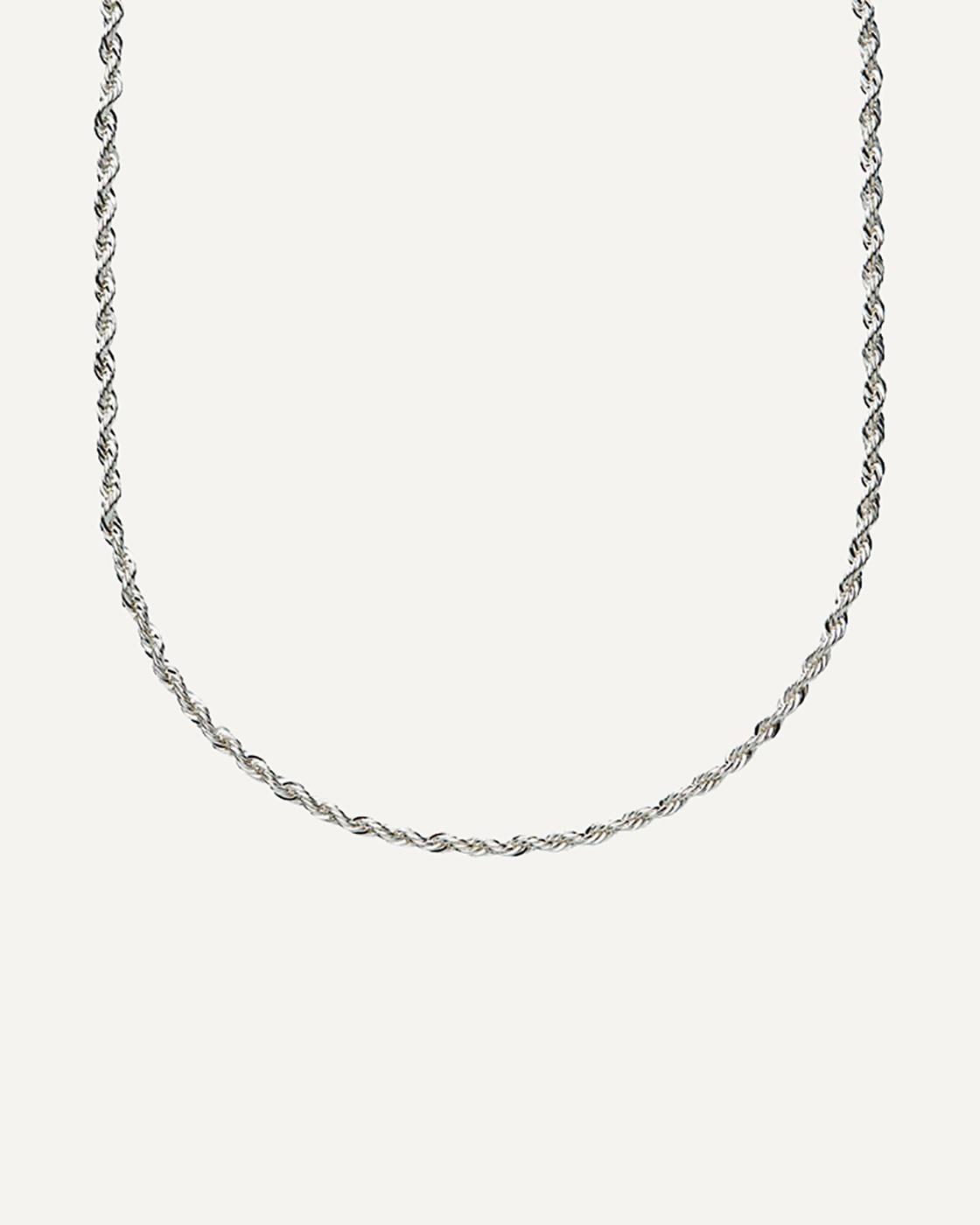 Silver-Plated Rope chain