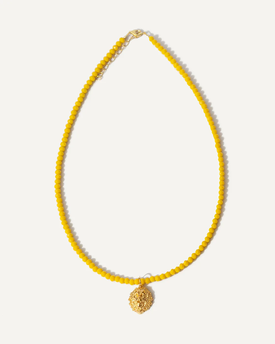Thireos Gelbe Glaskristall-Halskette