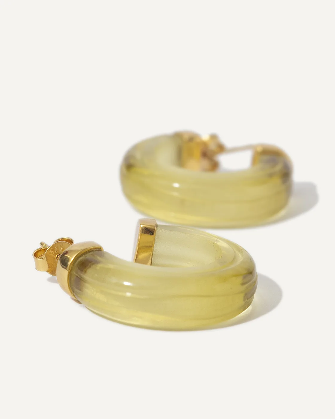 Nairobi Vergoldete Ohrringe aus Sterlingsilber - Lemon