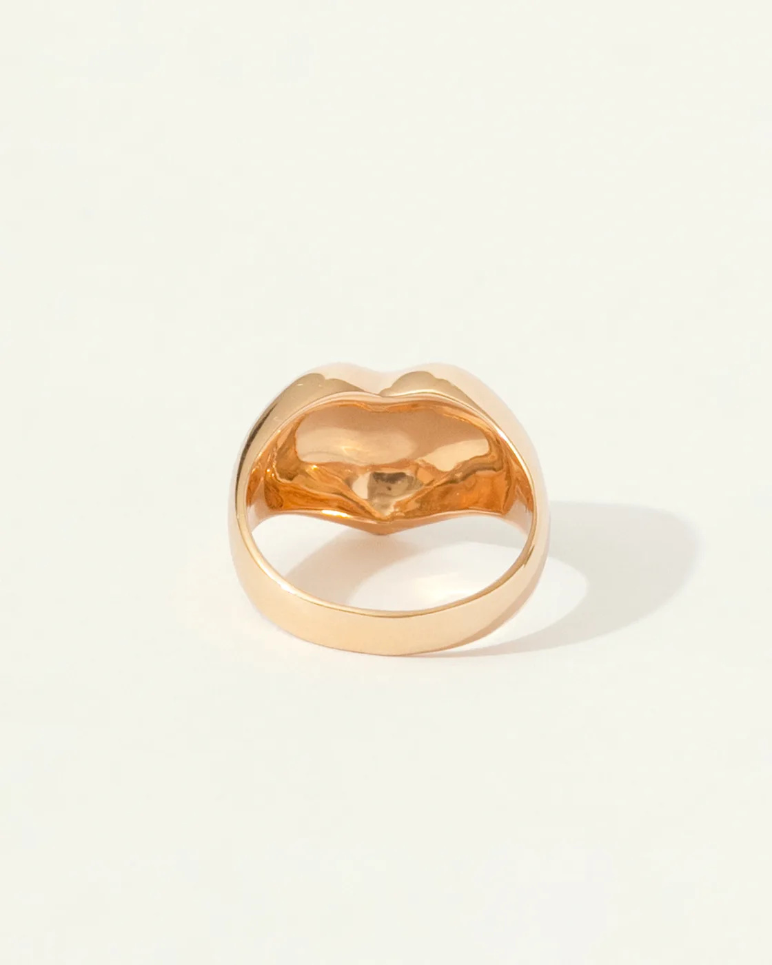 Vergoldeter feiner Herz-Ring aus Sterlingsilber