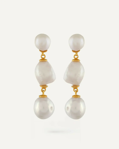 Tilda Gold-Plated Sterling Silver Pearl Drop Earrings