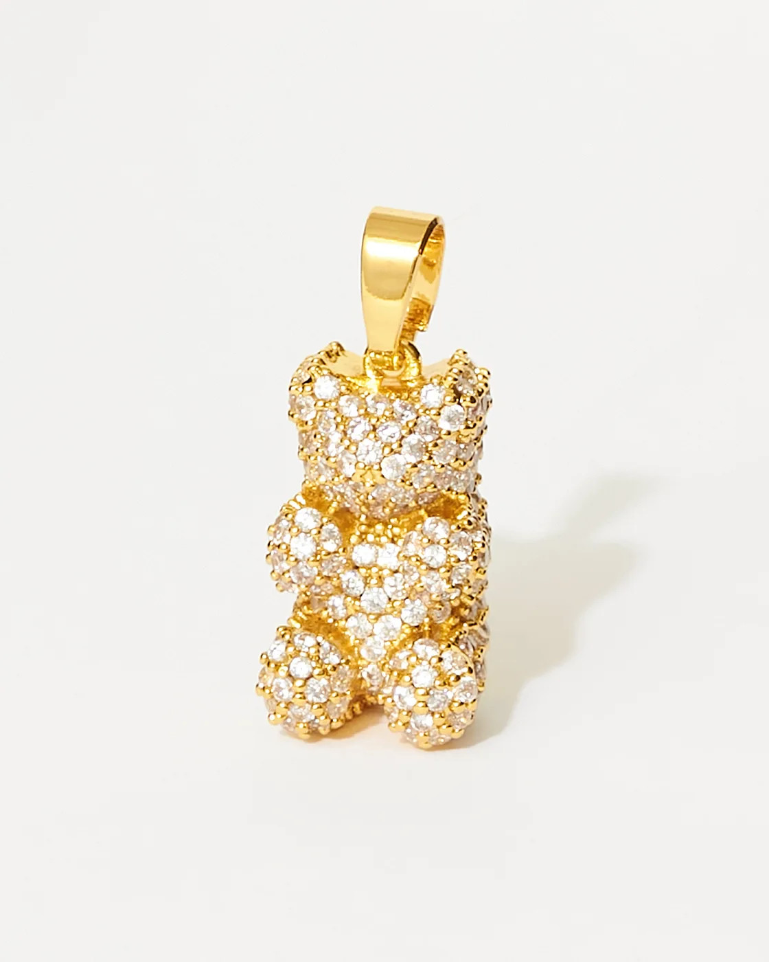 Mama Bear Gold-Plated Cubic Zirconia Pendant