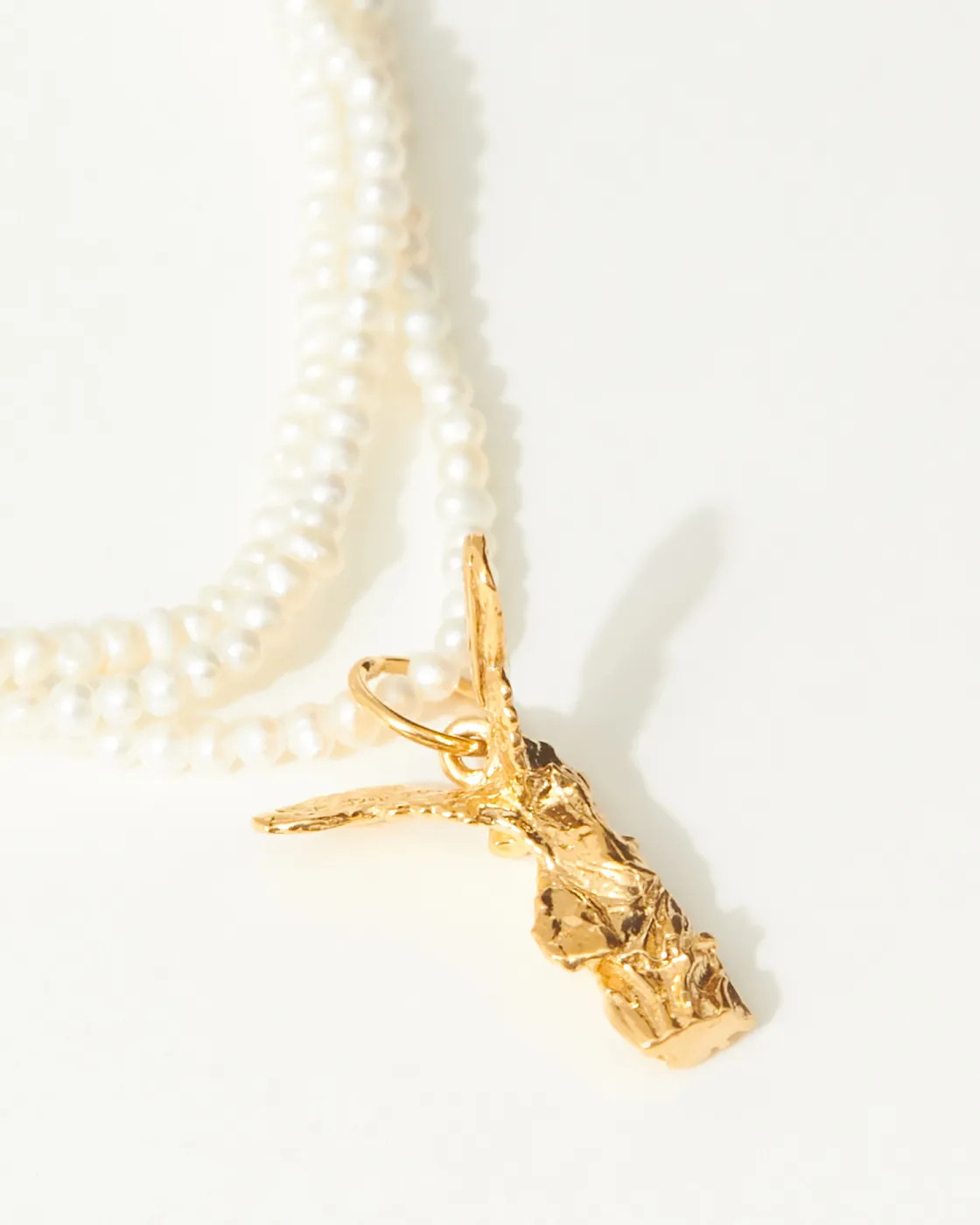 Niki Perlenhalsband/Armband mit Gold Vermeil-Anhänger