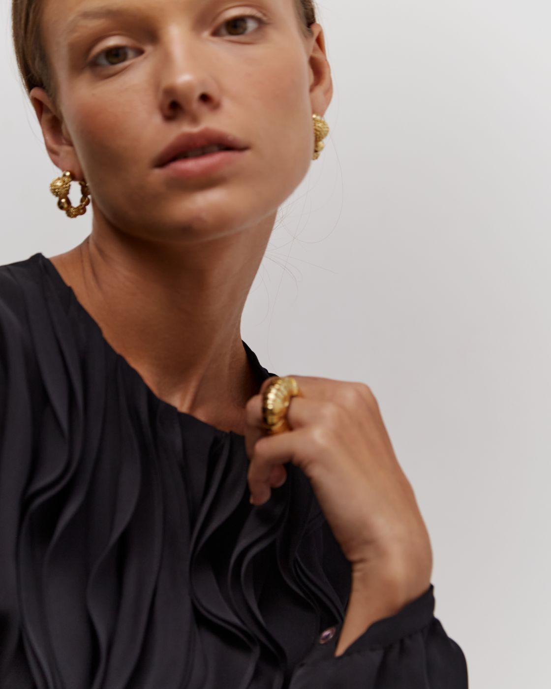 Silvia Gold-Plated Hoops