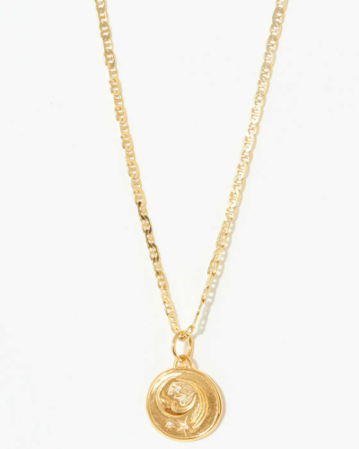 Luna Gold Vermiel Pendant on a Chain