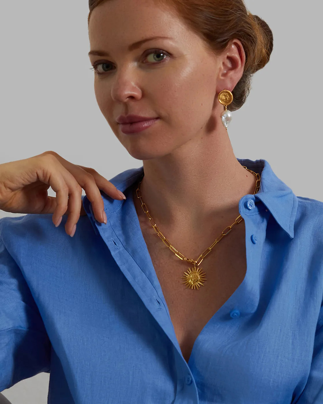 Sun Yasemi Chain Gold Vermeil-Halskette mit Anhänger