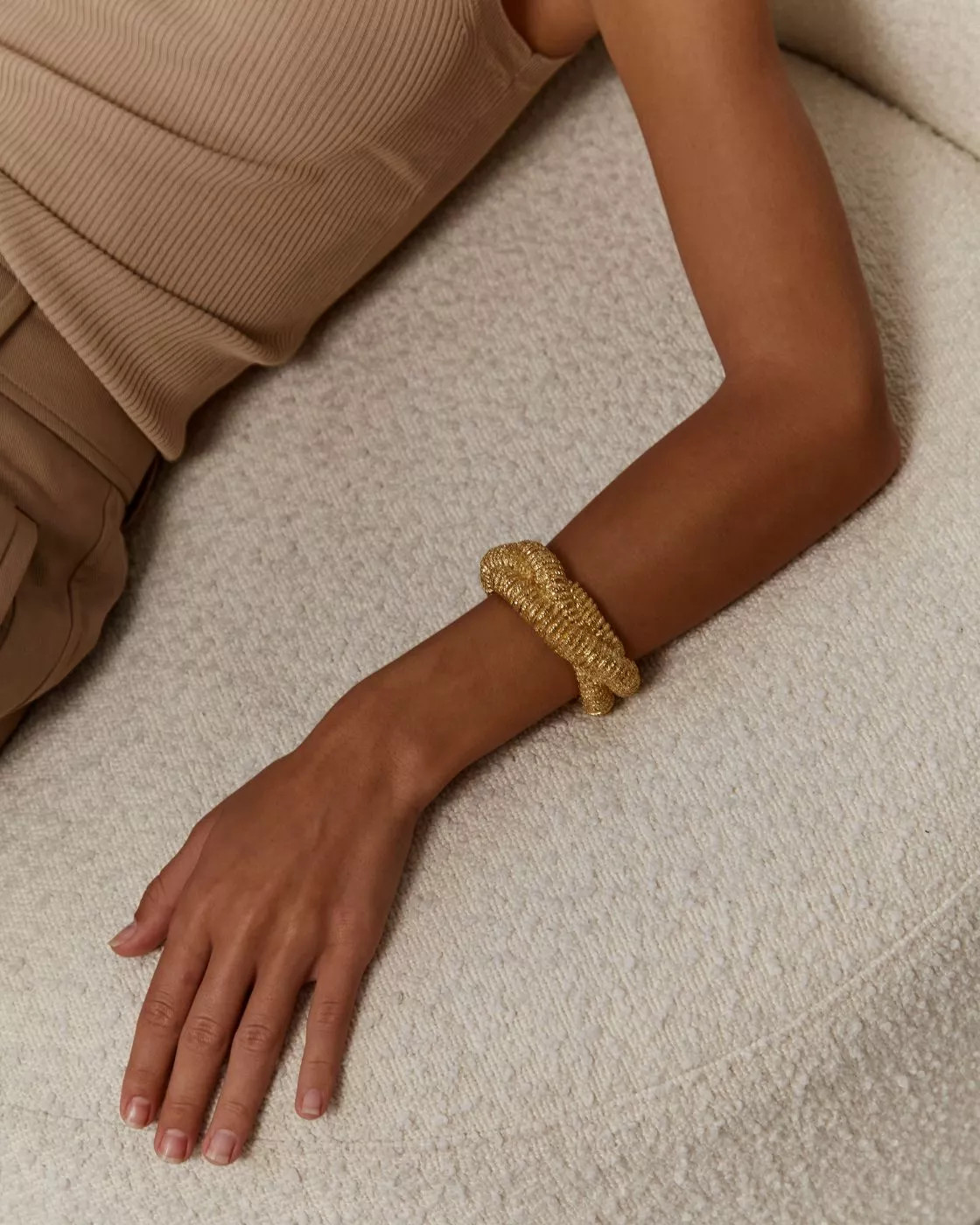 Nomad Gold-Plated Textured Bracelet