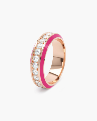 Eternity Roségold Pink Emaille 6mm Diamantring