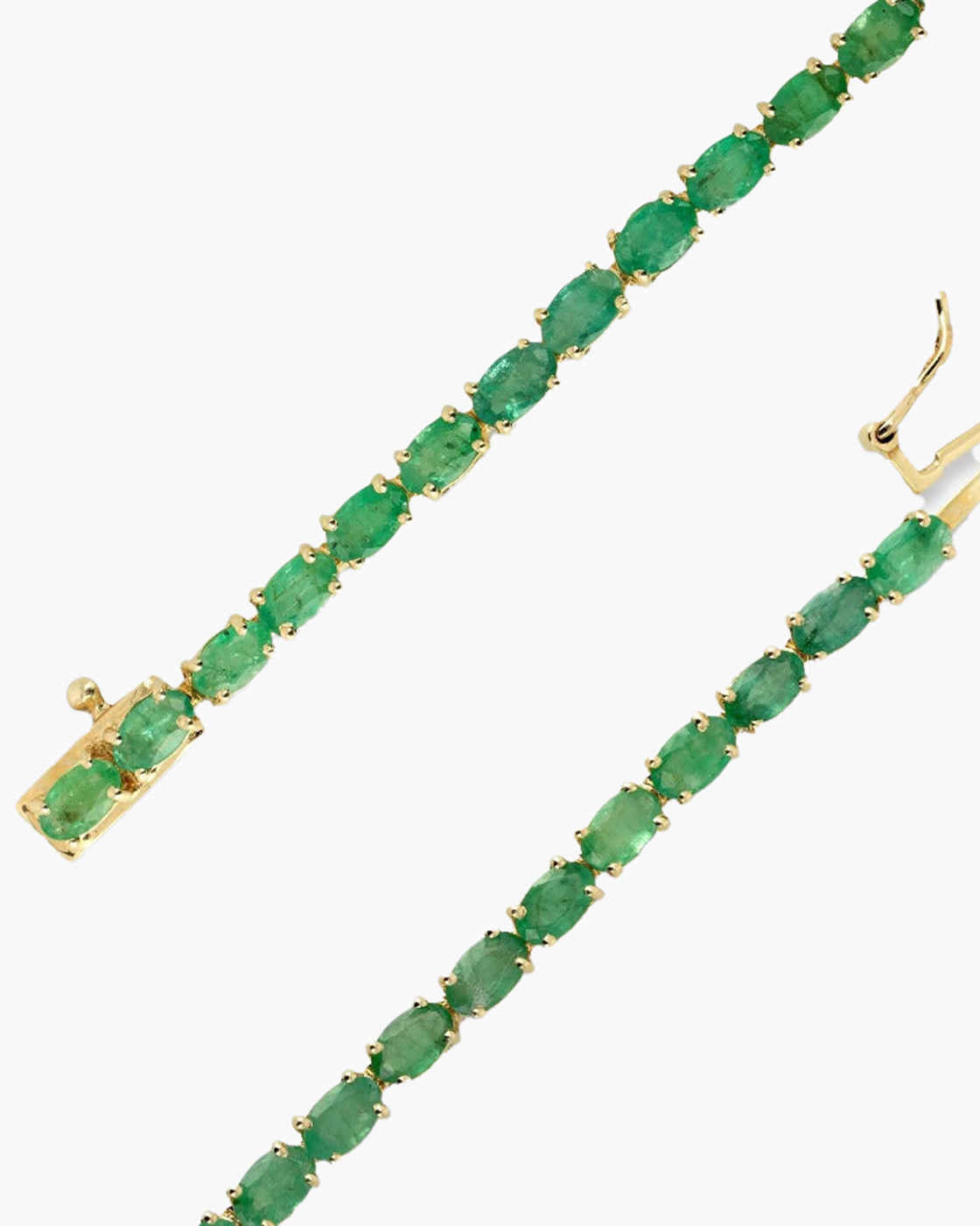 Forever Classic Sakota Emerald Gold Tennis Bracelet