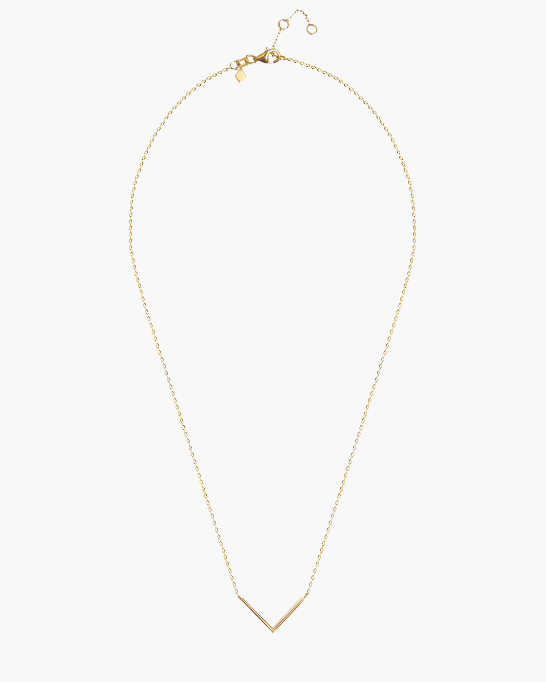 V - Yellow Gold Necklace